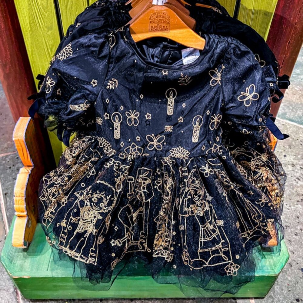 Disney Parks Princess Encanto Tulle Fancy Dress Girls Size 9 10 Black Gold